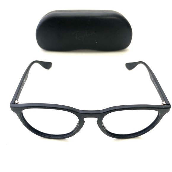 Ray Ban Women\'s Matte Black Rubber Erika Round Eyeglasses Frame RB7046 main image 7